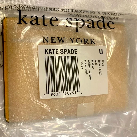 Kate Spade Madison Saffiano Leather Cardholder,Daffodil New with dust bag - Picture 7 of 11